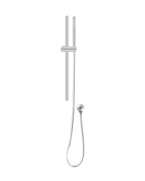 Brushed Nickel Shower Rail with Handheld Shower
