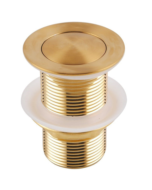 Brushed Brass Pop Up Waste No Overflow