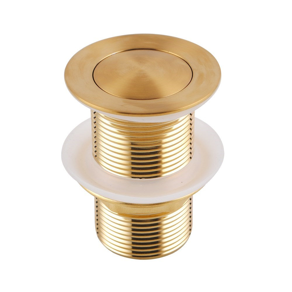 Brushed Brass Pop Up Waste No Overflow