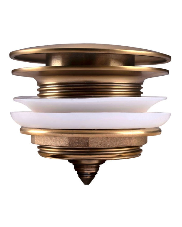 Brushed Brass Bathtub Pop Up Waste No Overflow
