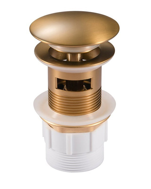 Brushed Brass Pop Up Waste Overflow