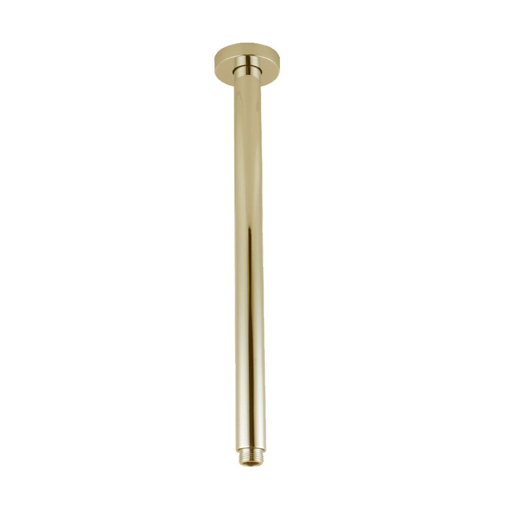 400mm Brushed Brass Ceiling Shower Arm