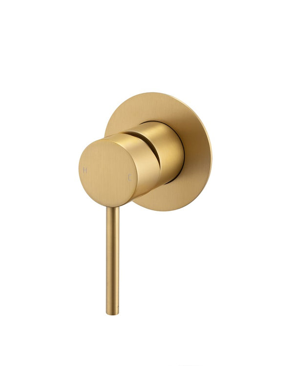 LUCID PIN - Brushed Brass Wall Mixer