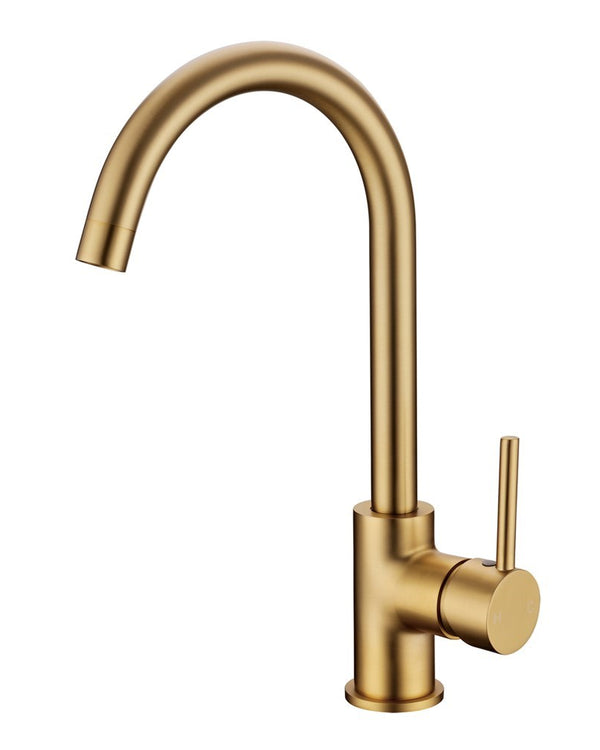 Brushed Brass Standard Kitchen Mixer