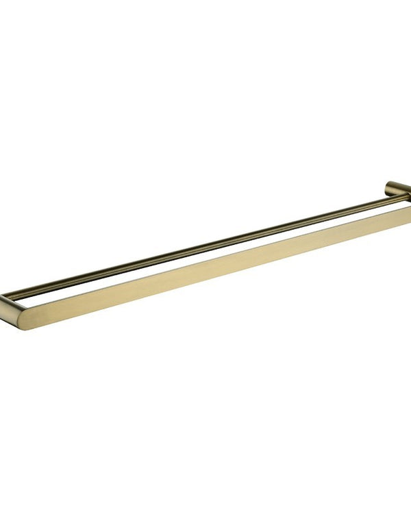 RUSHY - 800mm Brushed Brass Double Towel Rail