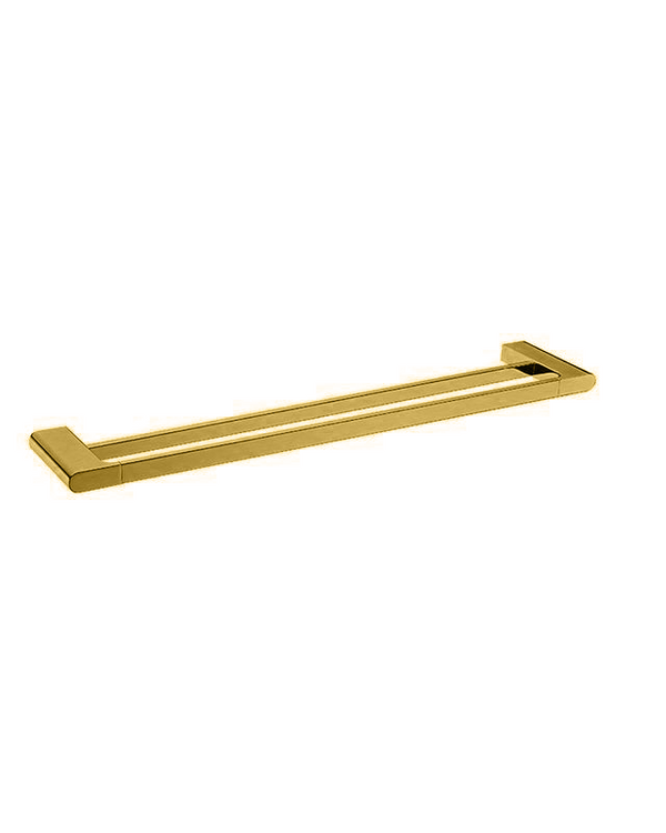VOG - 600mm Brushed Brass Double Towel Rail