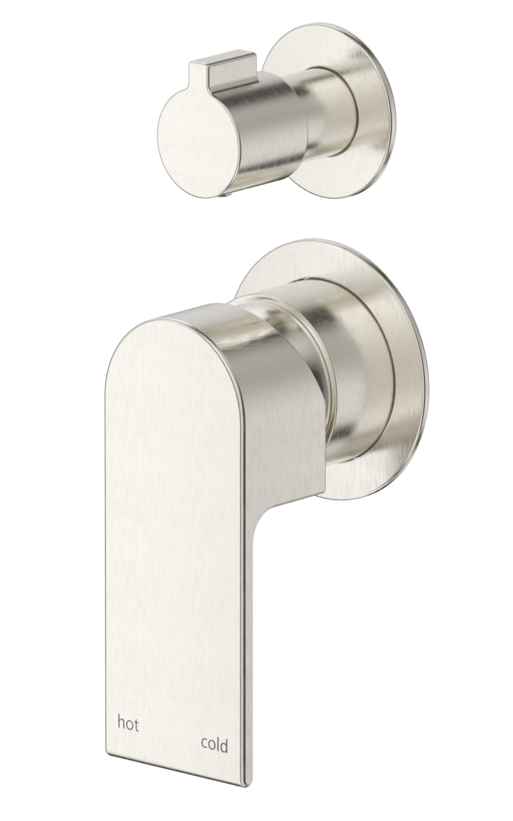 Eleniko Shower Mixer Diverter - 2P - TRIM KIT ONLY Brushed Nickel