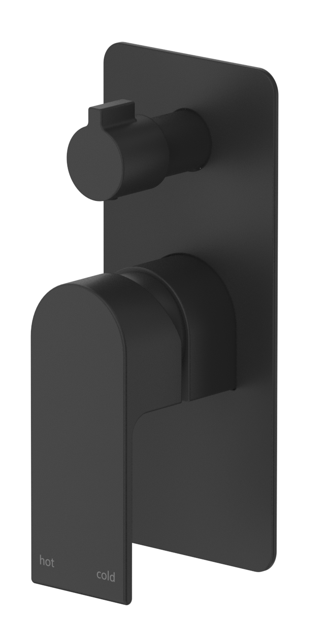 Beki Shower Mixer Diverter - 1P - TRIM KIT ONLY Black