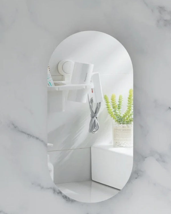 Carysil Noble 450x900mm Matte White Oval Shaving Cabinet