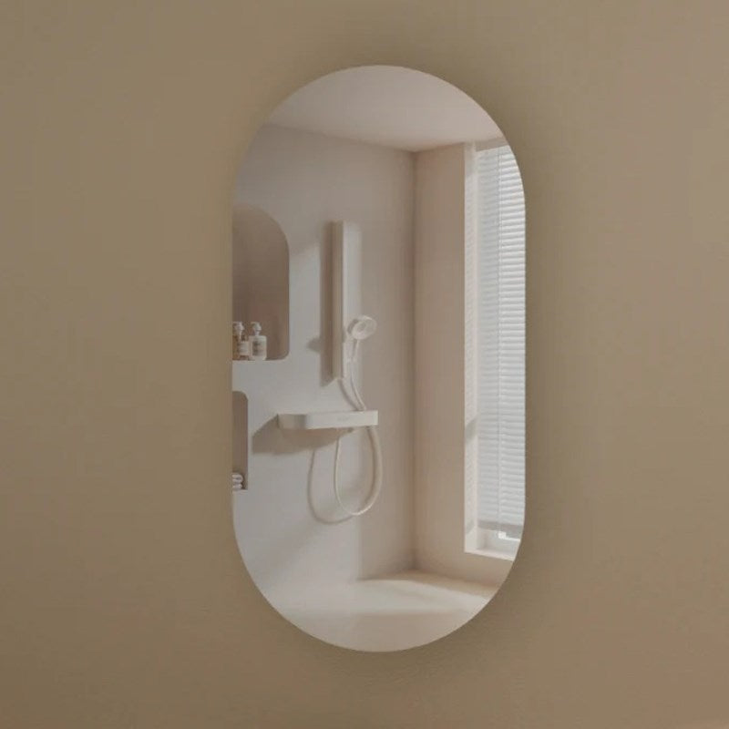 Carysil Noble 450x900mm Walnut Oval Shaving Cabinet