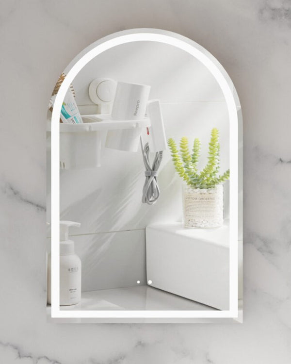 Carysil Imperial 600x900mm Matte White Arch LED Shaving Cabinet