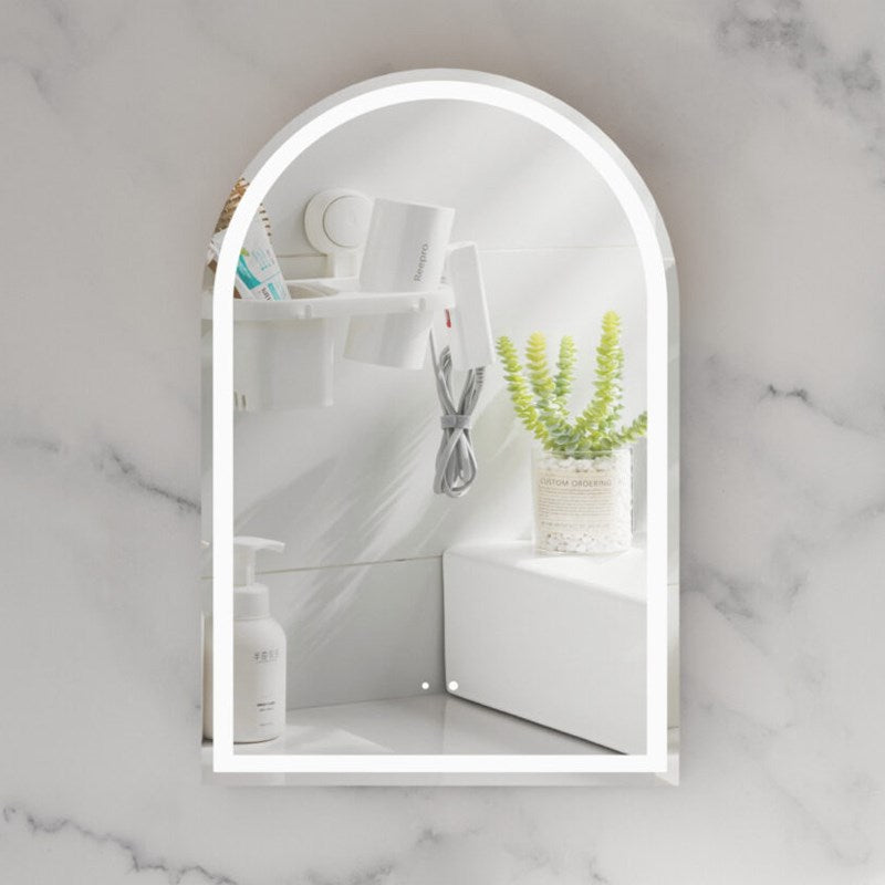 Carysil Imperial 600x900mm Matte White Arch LED Shaving Cabinet