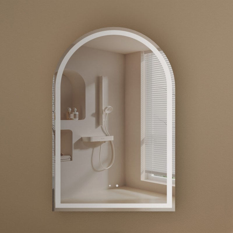 Carysil Imperial 600x900mm Walnut Arch LED Shaving Cabinet