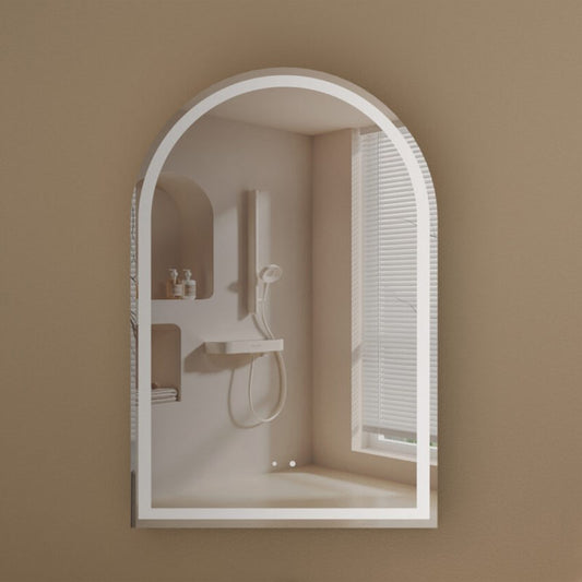 Carysil Imperial 600x900mm Walnut Arch LED Shaving Cabinet