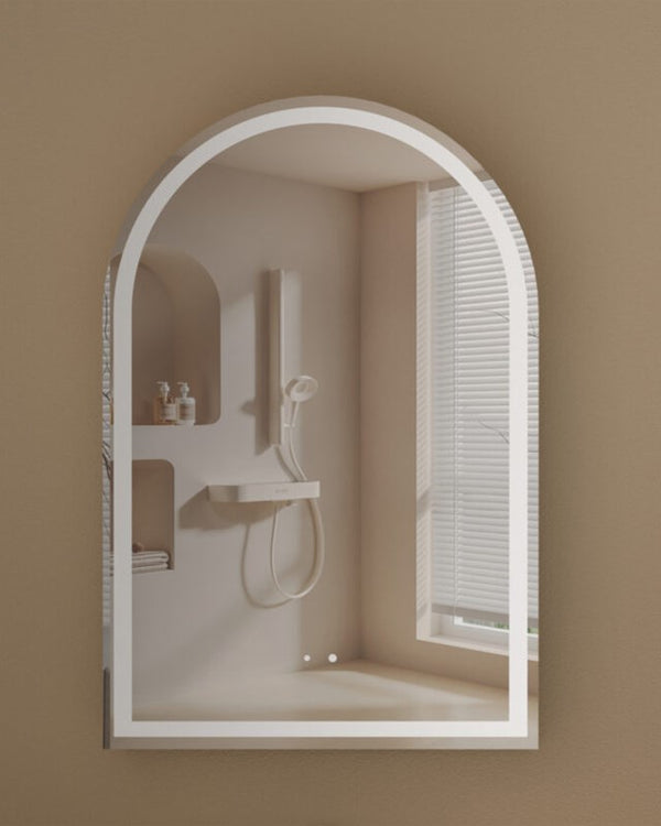 Carysil Imperial 600x900mm Walnut Arch LED Shaving Cabinet