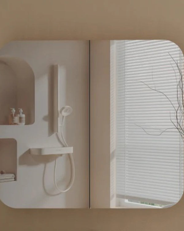 Carysil 900x800mm Grand Walnut Shaving Cabinet