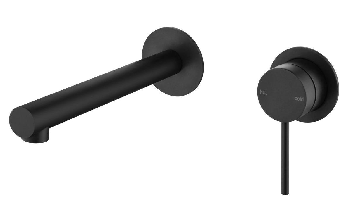 Mica Wall-Spout Combo - Straight Spout - 2P - TRIM KIT ONLY Black