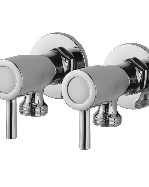 Bathroom Round Chrome 1/4 Turn Washing Machine Stop Tap(One Piece)