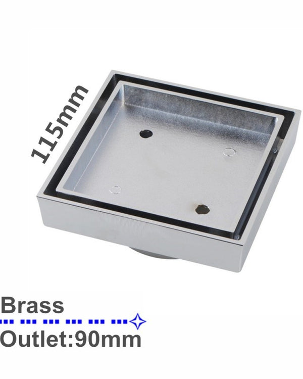 115x115mm Chrome Tile Insert Drain