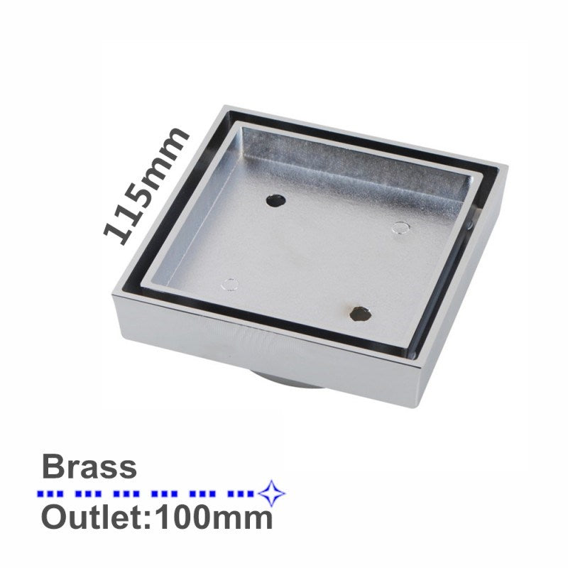 115x115mm Chrome Tile Insert Drain