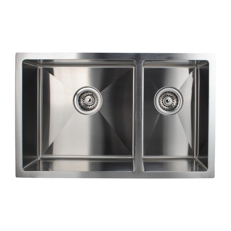 710x450x205mm Chrome Stainless Steel 1 & 1/2 Bowl Kitchen Sink