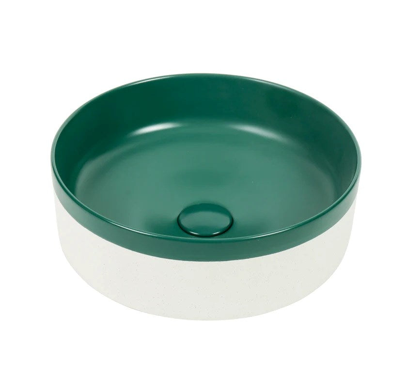 375*375*135mm Color Plus Matte Green Basin Above Counter Basin(32mm Nonoverflow)