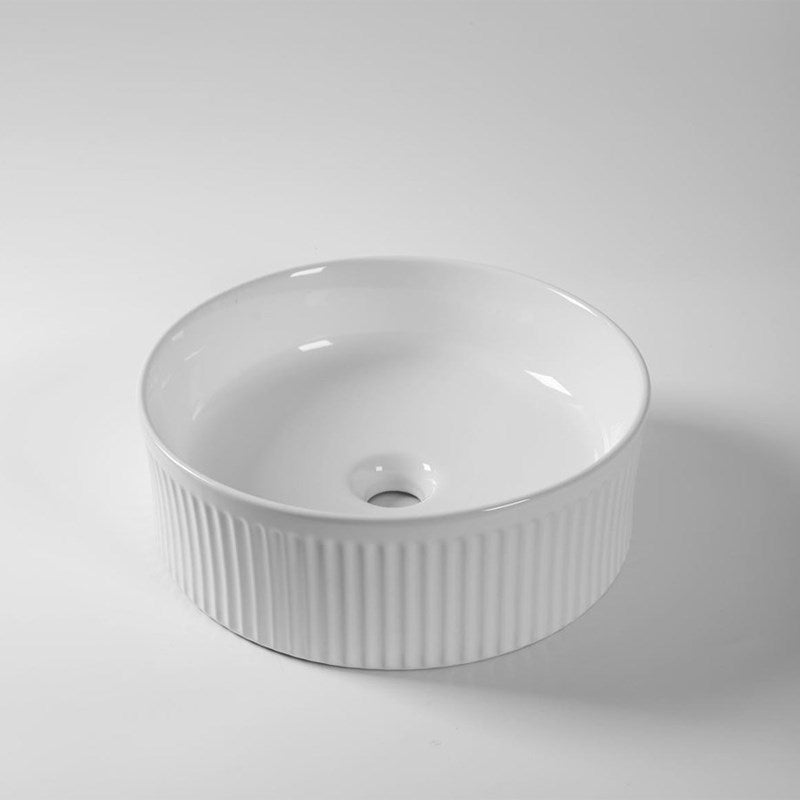 370x370x130mm Gloss White Above Counter Basin