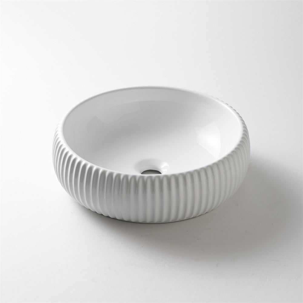 420x420x125mm Gloss White Abover Counter Basin