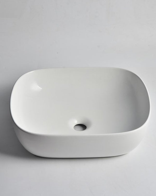485x395x145mm Matte White Above Counter Basin