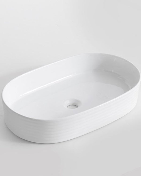 520x300x120mm Gloss White Above Counter Basin