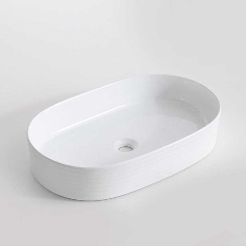 520x300x120mm Gloss White Above Counter Basin