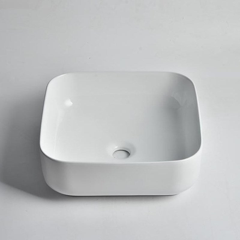 385x385x140mm Gloss White Above Counter Basin