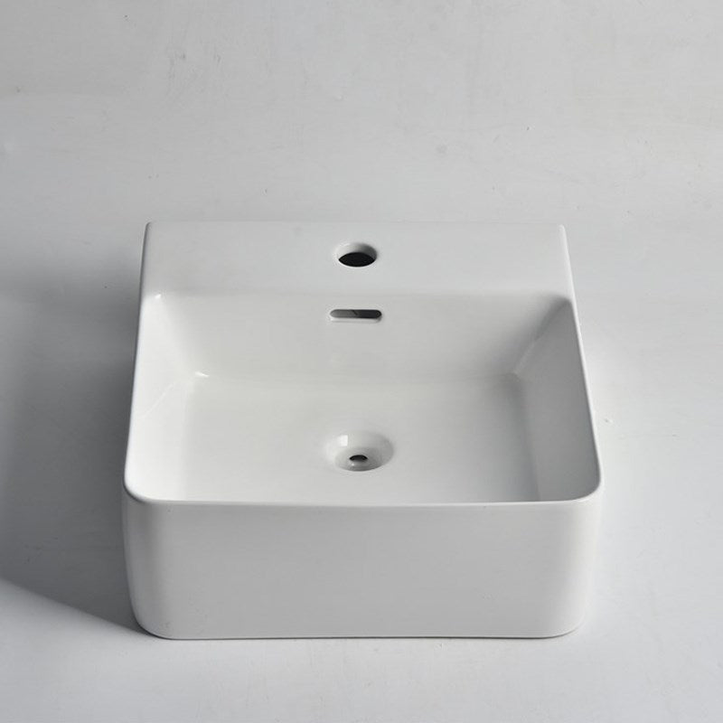 420x400x155mm Gloss White Wall Hung Basin