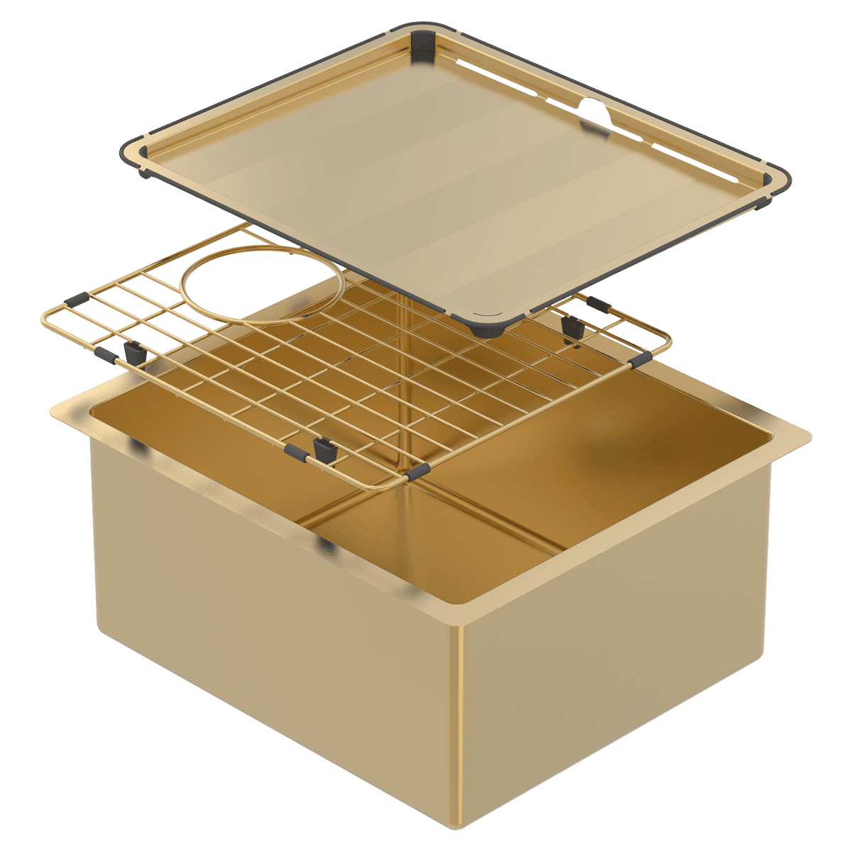 PIAZZA SGL BWL 390X445 + ACC - EUREKA GOLD