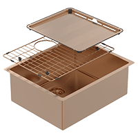 PIAZZA SGL BWL 545X445 + ACC - ARTISAN COPPER