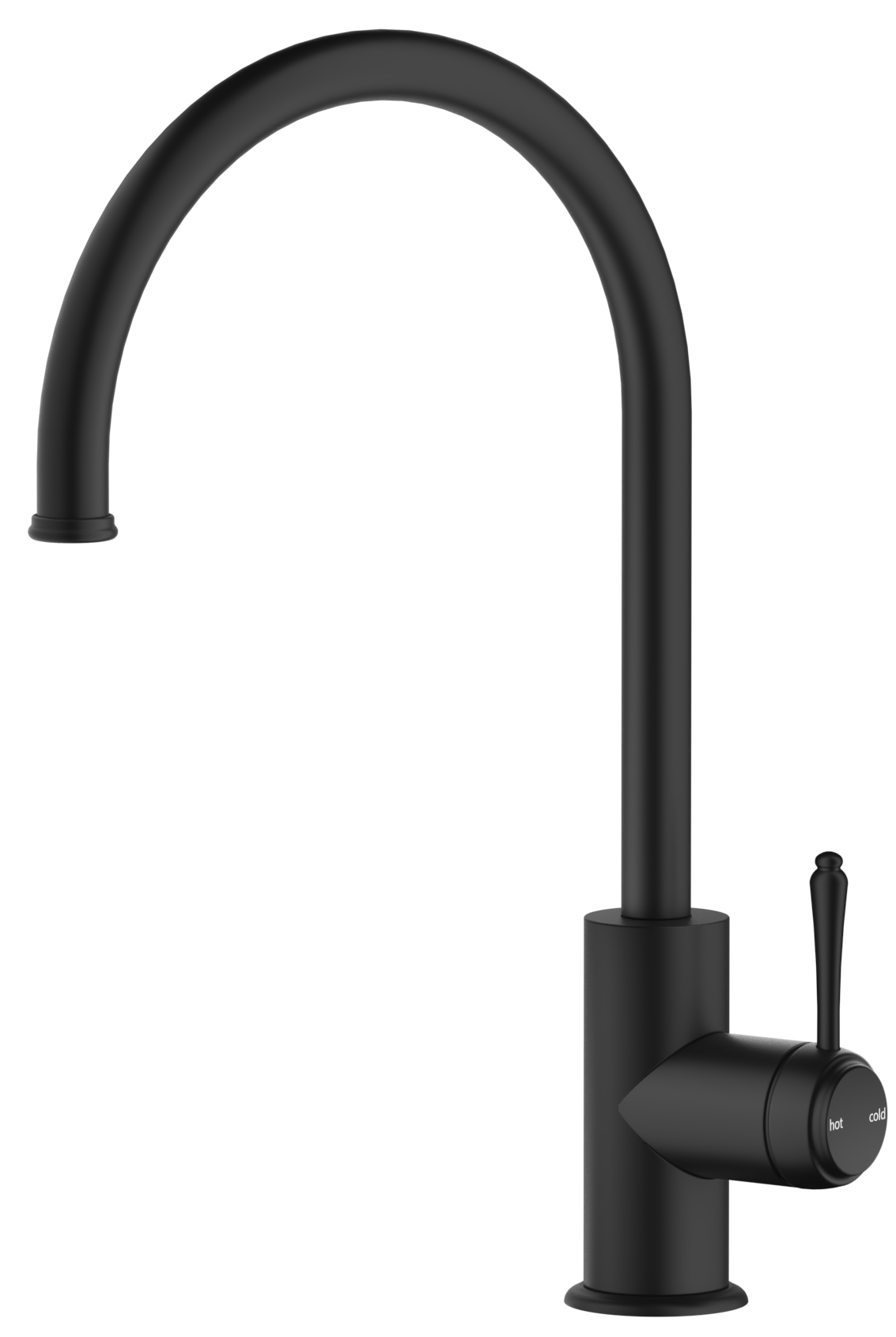 Mica Heritage Gooseneck Sink Mixer Black