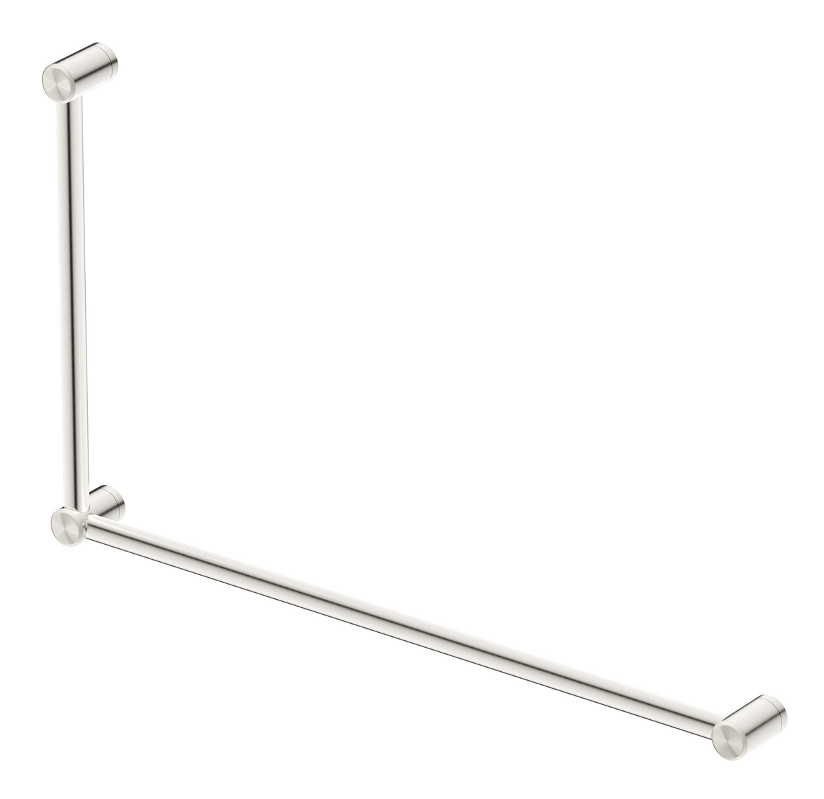 Mica Care Grab Rail - 90 Degree - 600x1000mm Brushed Nickel