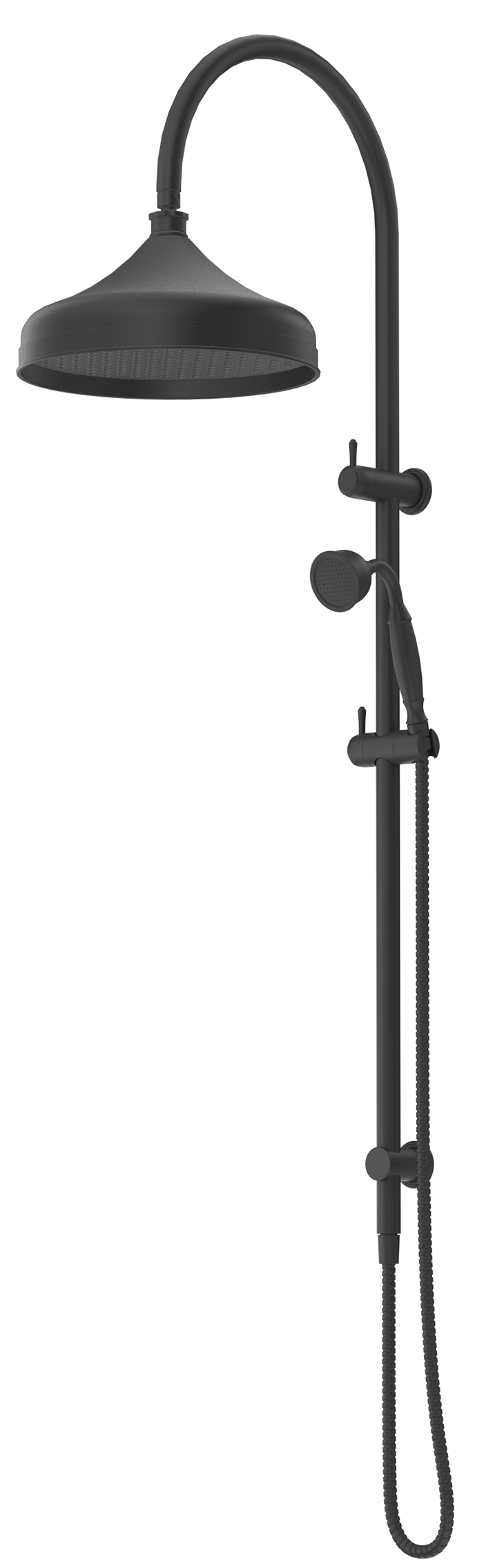 Mica Heritage Dual Shower Rail Black