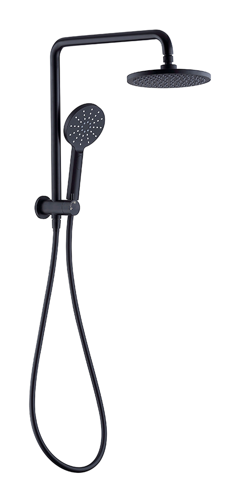 Mica Half-Rail Shower Black