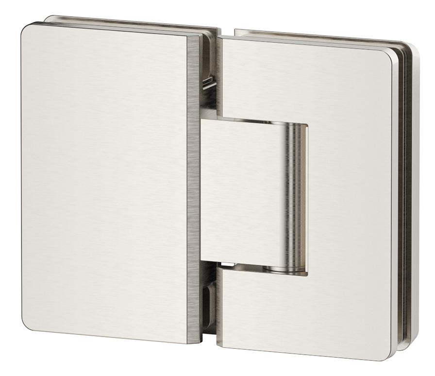 Shower Screen Hinges - Glass To Glass Brushed Nickel