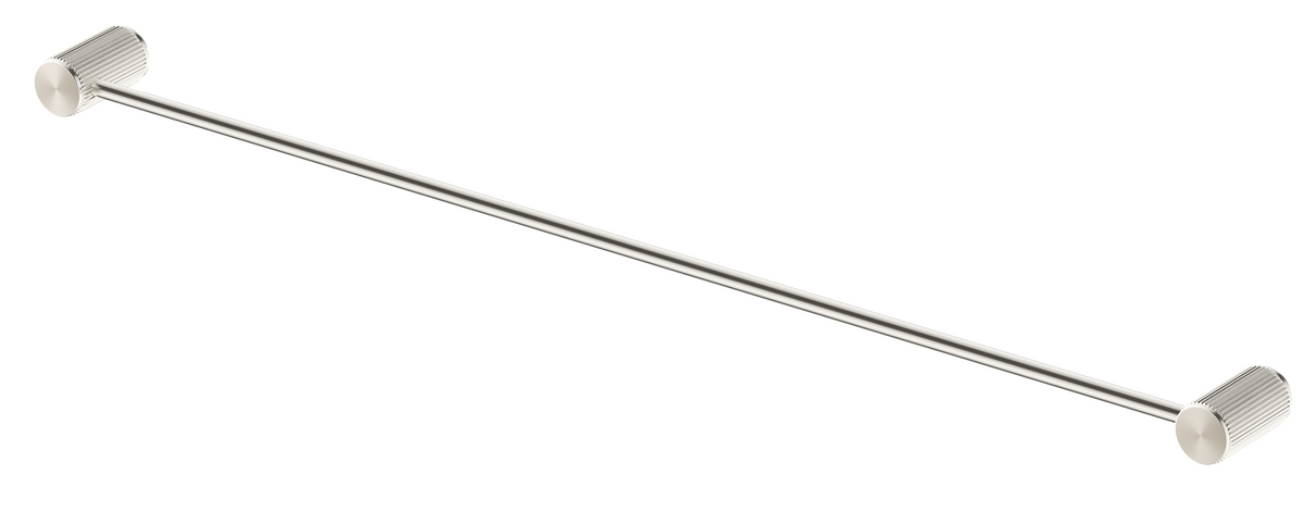 Mica Fluted Single Towel Rail Brushed Nickel