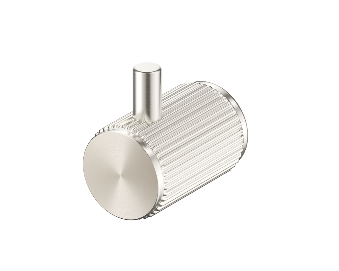 Mica Fluted Robe Hook Brushed Nickel
