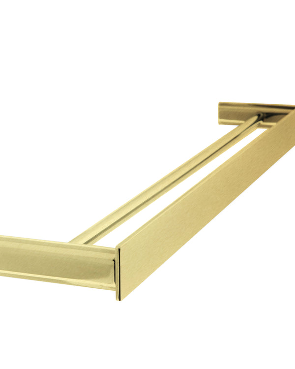 The Gabe 800mm Double Towel Rail - Brushed Gold