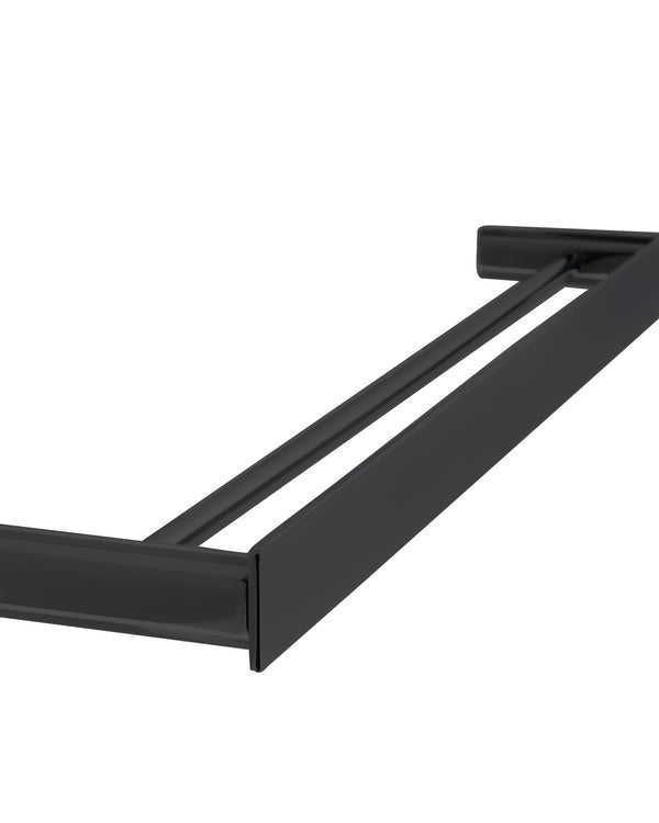 The Gabe 600mm Double Towel Rail - Matte Black