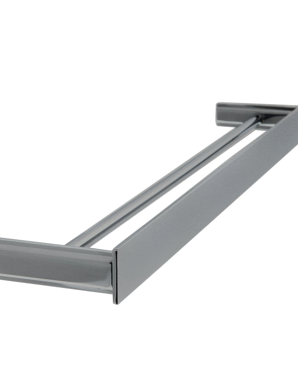 The Gabe 800mm Double Towel Rail - Brushed Nickel