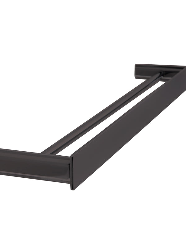 The Gabe 600mm Double Towel Rail - Gun Metal