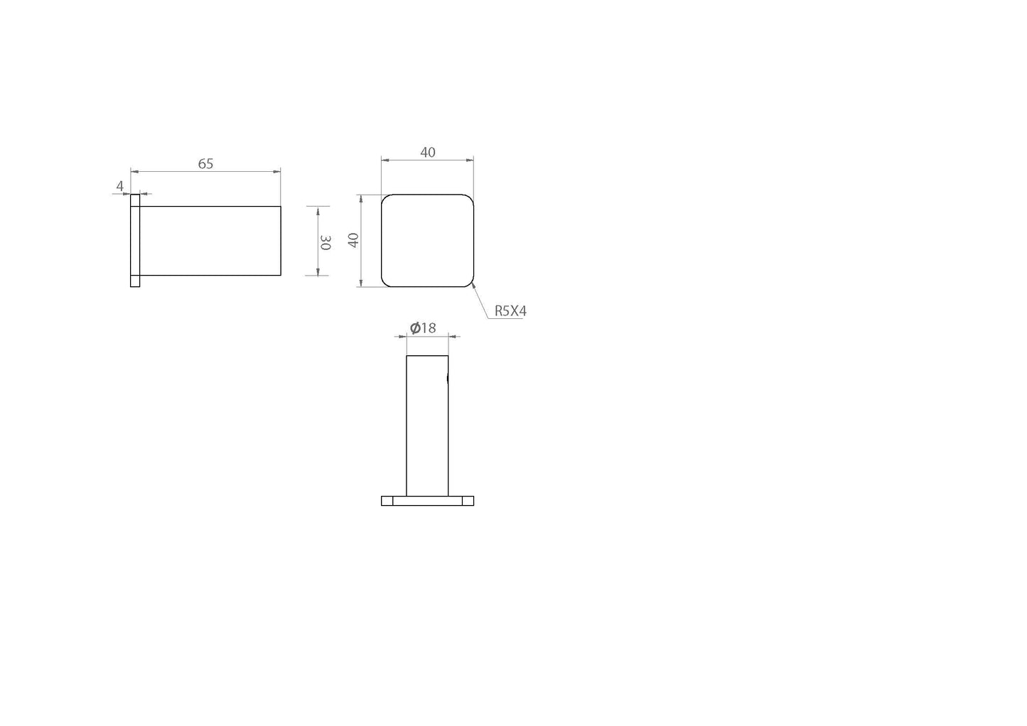 The Gabe Robe Hook - Brushed Nickel