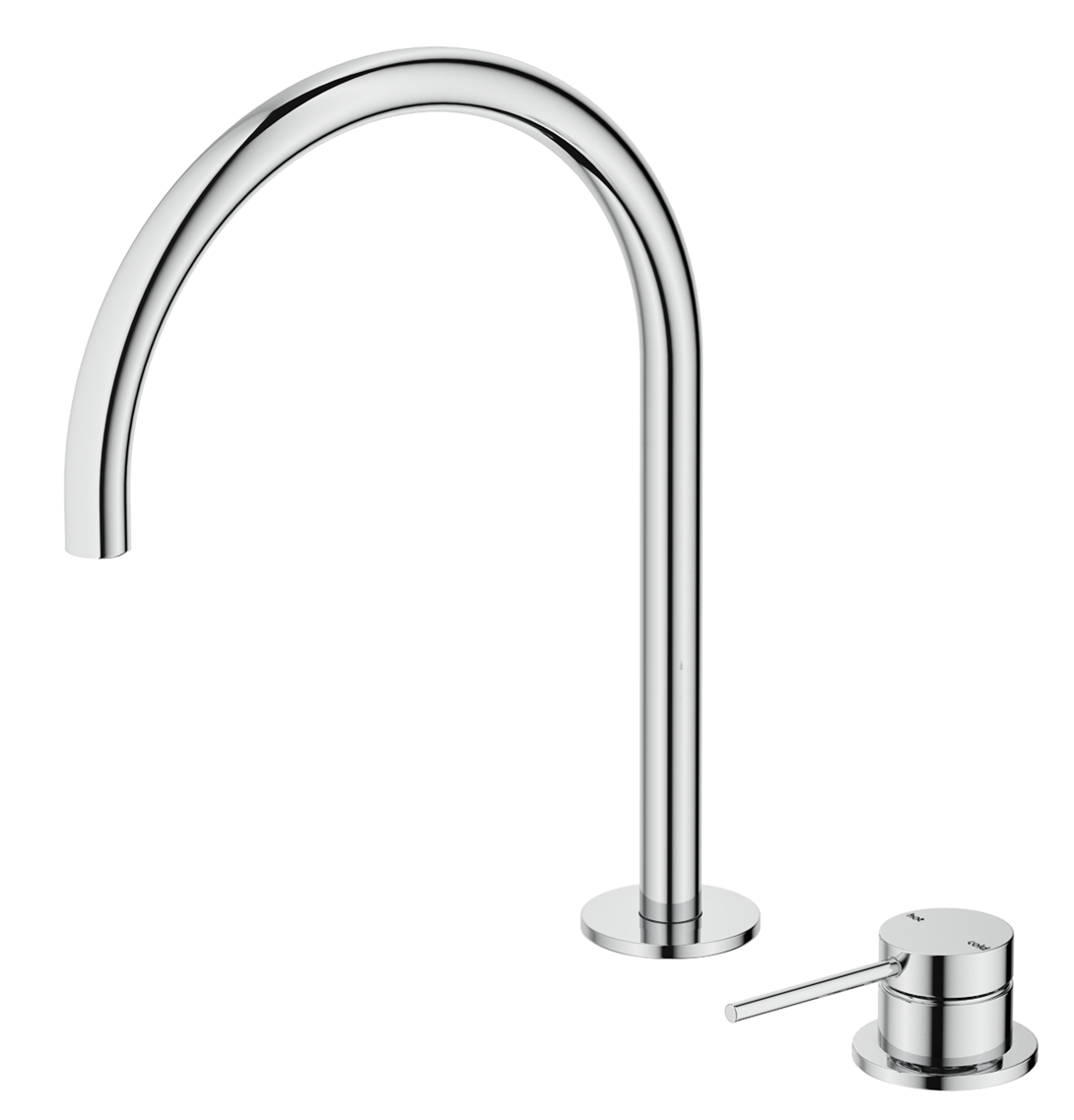 Mica Gooseneck Hob Sink/Basin Mixer Set Chrome