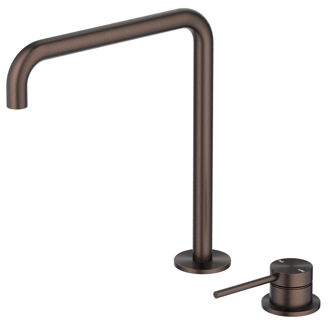 Mica Soft-Square Hob Sink/Basin Mixer Set Dusk Bronze