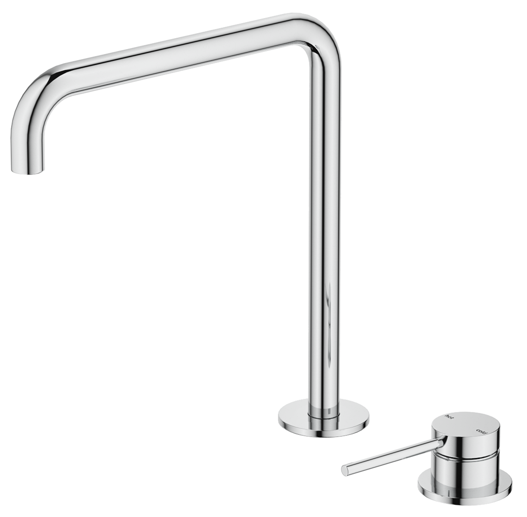 Mica Soft-Square Hob Sink/Basin Mixer Set Chrome